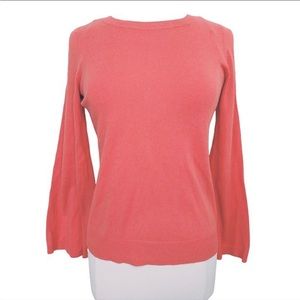Beautiful Coral Colored Michael Kors light weight sweater with Bell Sleeves
